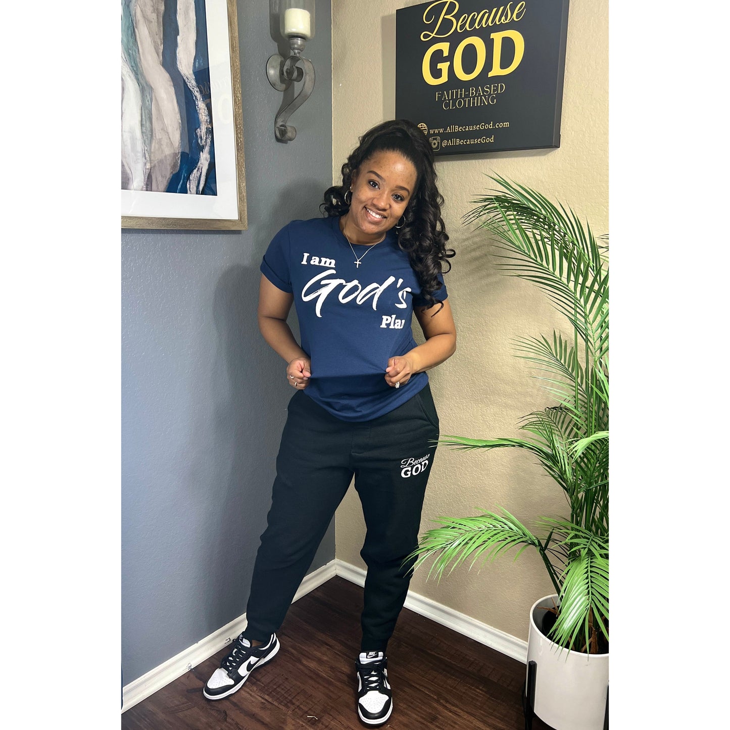 I Am God's Plan - Navy Blue