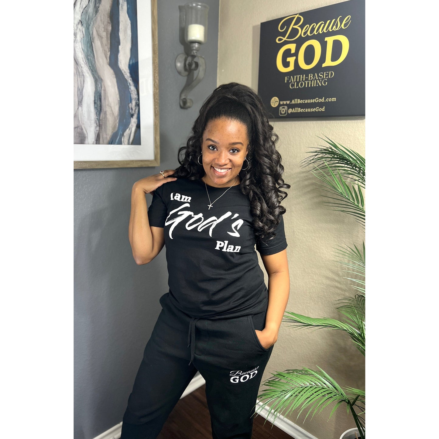 I Am God's Plan - Black