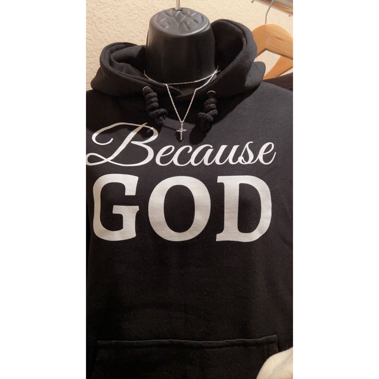 Because God Sweatshirt - Premium Black
