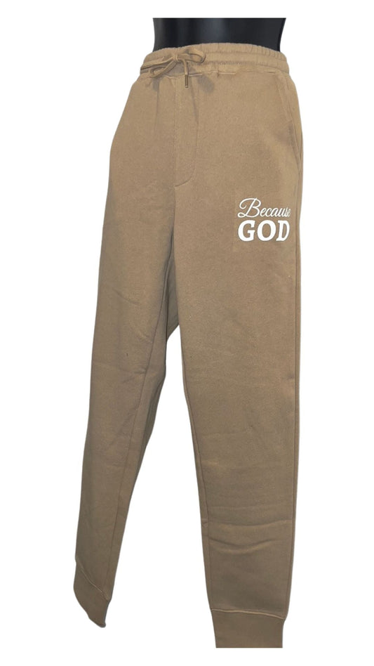 Premium Sweat Pants - Camel & White Ink (Sale!)